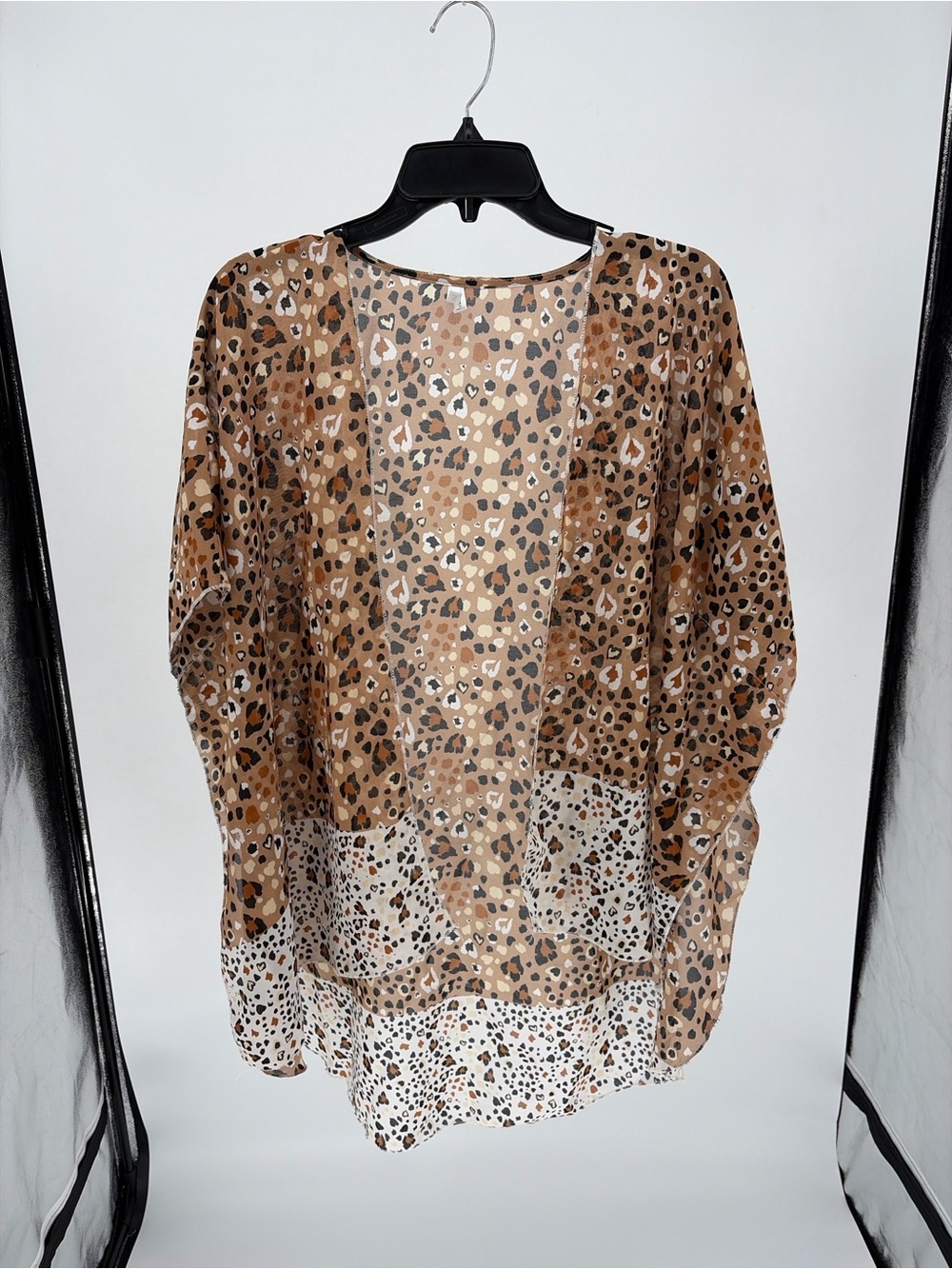 Live 4 Truth Leopard Print Sheer Tunic - Brown, White, Black